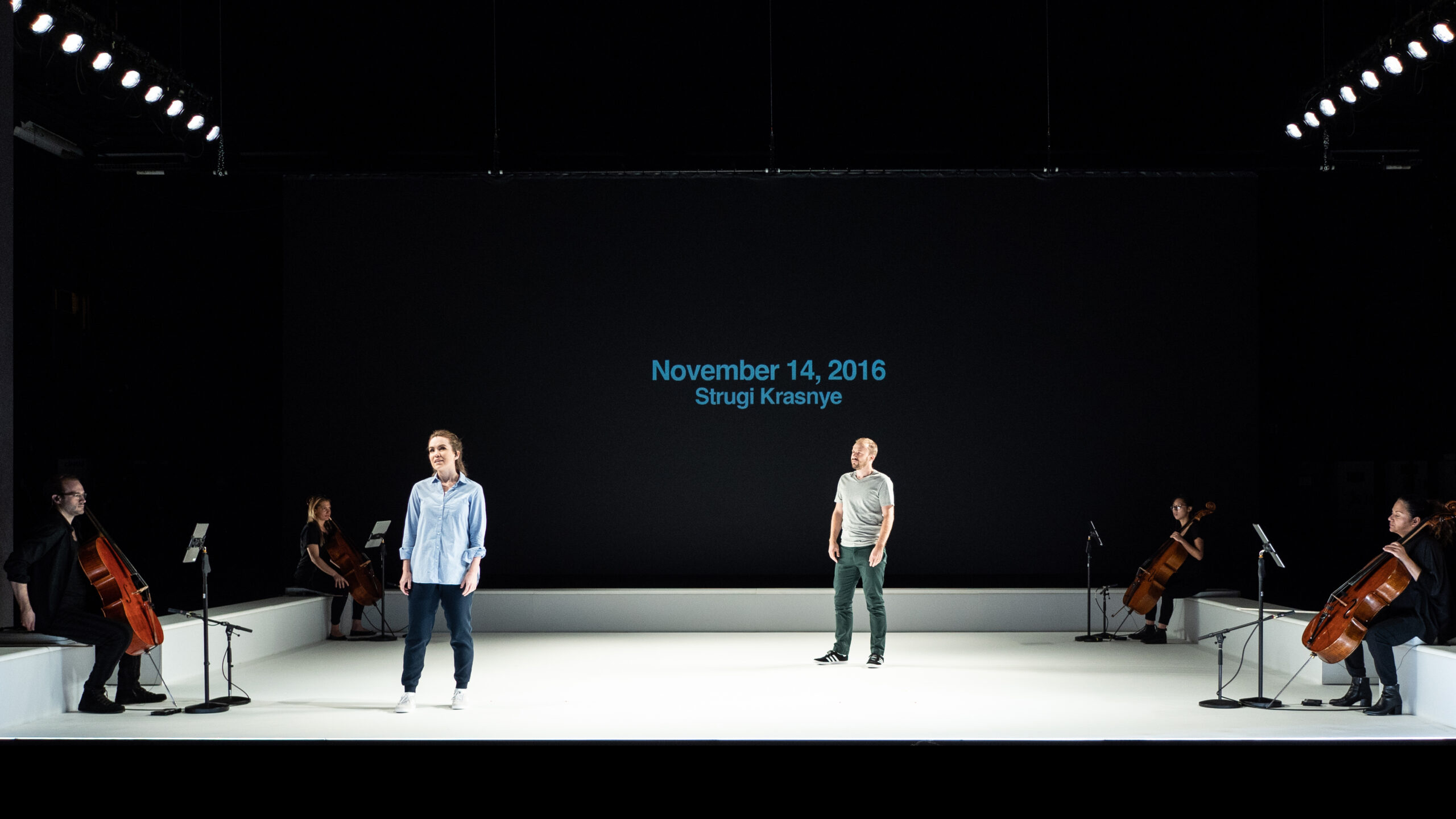 Production Images of Denis & Katya (UK Cast) by Pierre Martin Oriol and Clive Barda